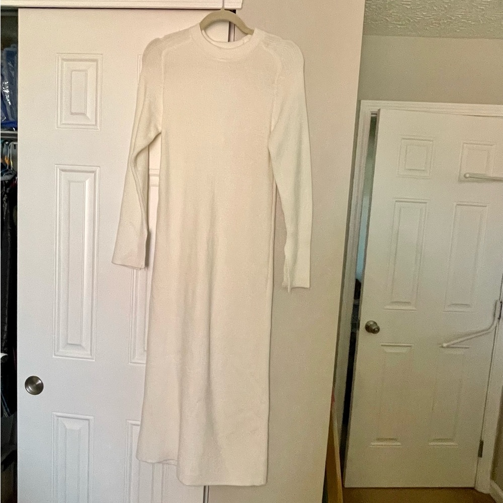 Off white midi sweater dress